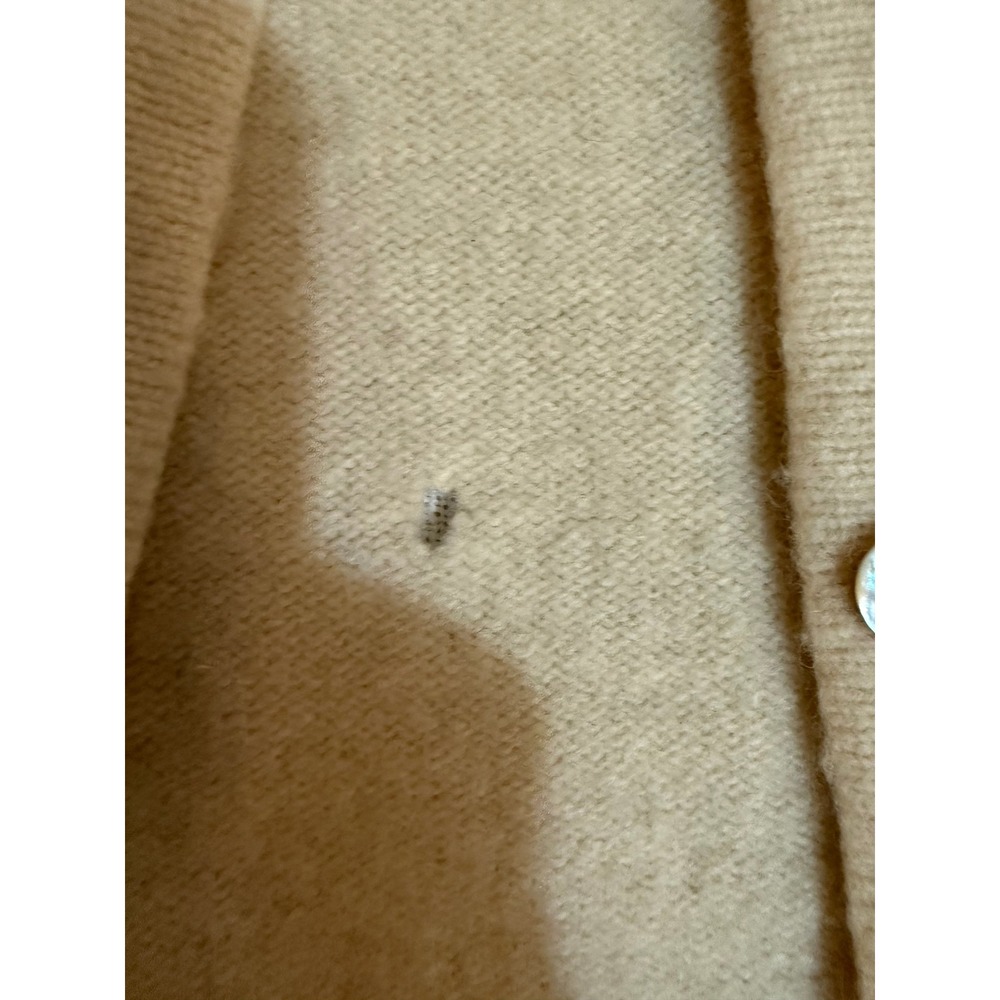 Charter Club Womens Cardigan Cream Holly Berry Applique 100 Lambswool M - Picture 3 of 6